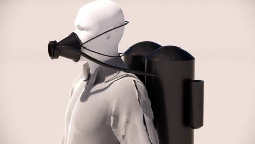 طراحی لباس پتروشیمی و طراحی ماسک گاز با کپسول در نرم افزار راینو و مارولس